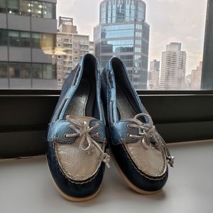 Sperry Topsider Pushwave Metallic Blue Size 7.5
